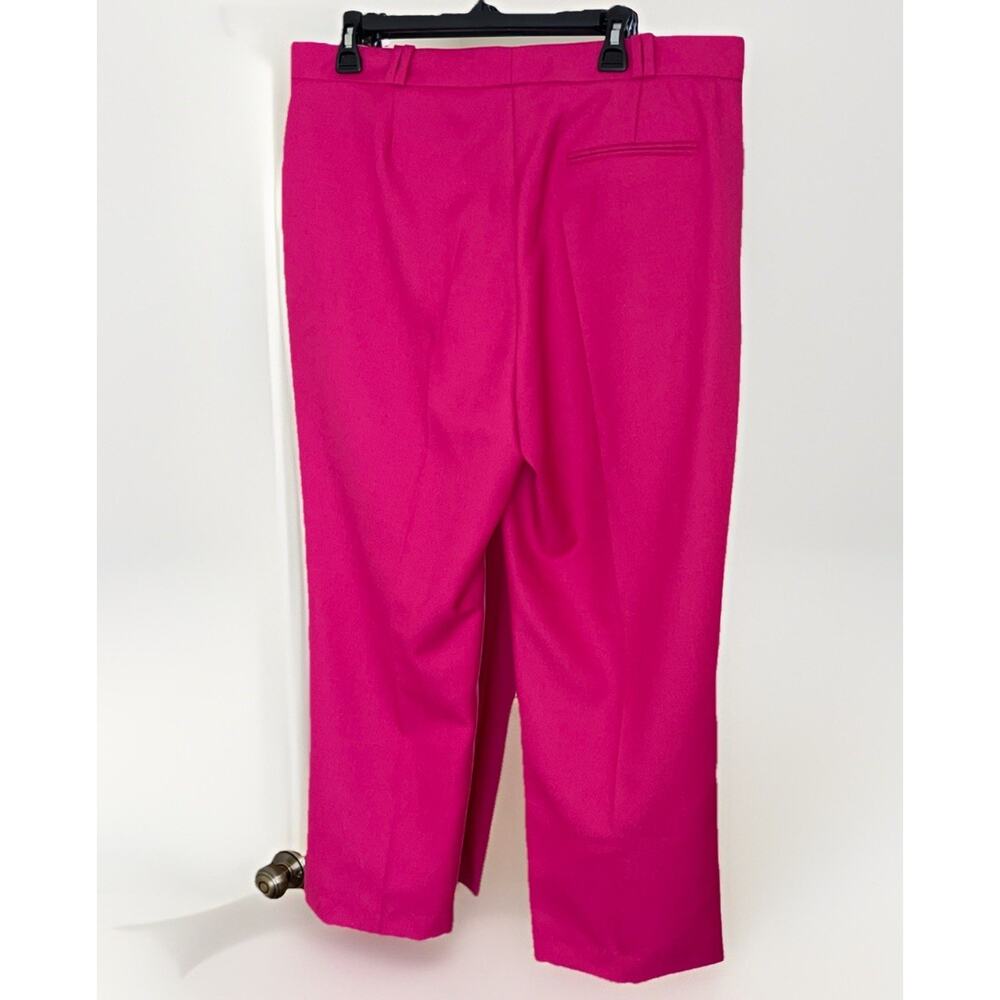 BOSS Womens Slim Fit Talawa Ankle Pants Bright Pink Wool Twill US 16 NWOT $368 - Picture 8 of 16